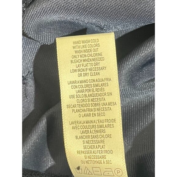 Calvin Klein Navy Crushed Velvet Lounge Pants Large Drawstring Waist - Picture 12 of 12